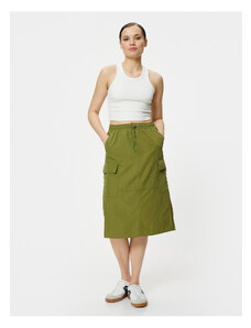 Koton Padáková sukňa s nákladným vreckom, elastickým pásom a zátkou