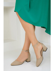 SOHO Klasické semišové dámske topánky na podpätku z roku