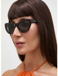 Slnečné okuliare Saint Laurent dámske, hnedá farba, SL 676
