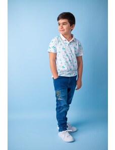 Zeyland Chlapčenské džínsy s modrou dlaňou (5-14 rokov)