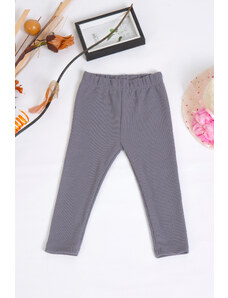 GRİLAND Detské sivé pančuchové nohavice z prírodnej organickej bavlny