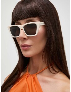 Slnečné okuliare Saint Laurent dámske, biela farba, SL 276 MICA