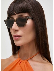 Slnečné okuliare Saint Laurent dámske, šedá farba