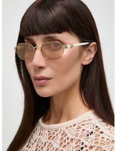 Slnečné okuliare Gucci dámske, béžová farba