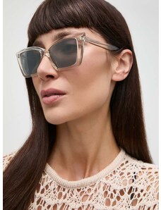 Slnečné okuliare Saint Laurent dámske, béžová farba, SL 657