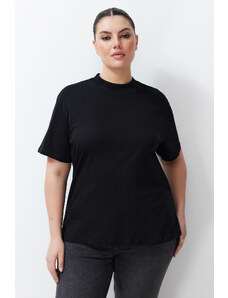 Trendyol Curve Bielo-čierne 2-balenie 100% bavlna Základné pletené tričko so stojačikom
