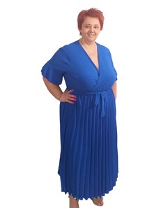 Taliansko Šaty pre moletky s plísovanou sukňou - modré