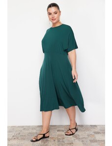 Trendyol Curve Emerald Green Midi Knitted Dress