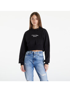 Dámska mikina Calvin Klein Jeans Stacked Institutional Sweatshirt Black