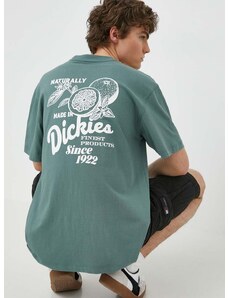 Bavlnené tričko Dickies RAVEN TEE SS pánske, zelená farba, s potlačou, DK0A4YYM