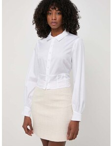 Košeľa Guess MONICA dámska, biela farba, regular, s klasickým golierom, W4GH09 WAF10