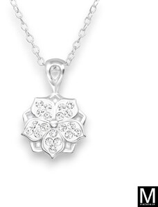 Strieborný náhrdelník "Kvet"