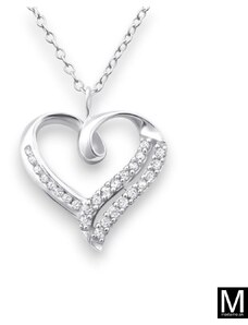 Strieborný náhrdelník "Srdce"