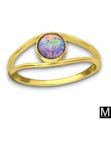 Pozlátený prsteň Levanduľový Opál