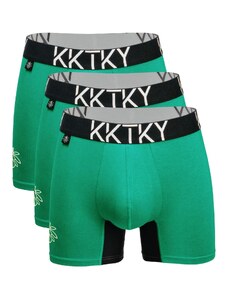 Pánske boxerky KKTKY Trunks Pokušenie Hada Zelené 3pack výhodné balenie