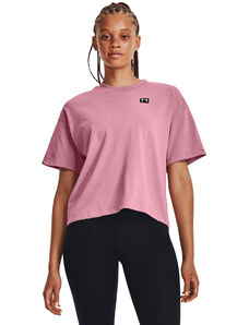 Dámské tričko Under Armour W Logo Lc Oversized Hw Ss Pink Elixir