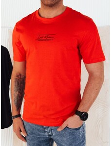 Dstreet Jedinečné oranžové tričko s potlačou