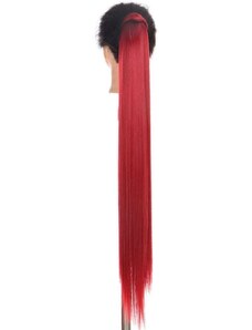 Girlshow Colík, vrkoč rovný s omotávkou 85 cm - odstín RED