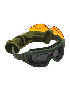 Okuliare taktické uzavreté Swiss Eye F-Tac vrátane výmenných skiel a RX clipu - olivové