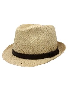 Fiebig - Headwear since 1903 Slamený klobúk s koženou stuhou - Trilby