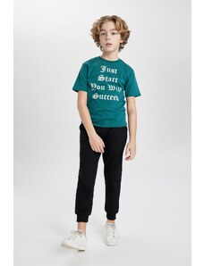 DeFacto Chlapčenské tričko s krátkym rukávom, tepláky, 2-dielna sada