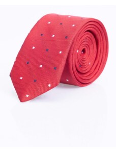Tudors Červená pánska kravata s jemným vzorom