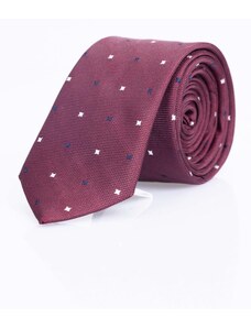 Tudors Pánska kravata klaret červenej s jemným vzorom
