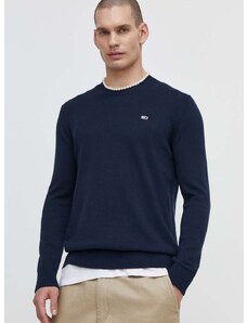 Bavlnený sveter Tommy Jeans tmavomodrá farba,DM0DM18895