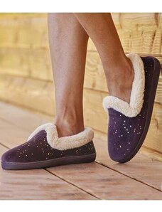 Velúrové papuče s imitáciou kožušiny Atlas for Men FIALOVÁ