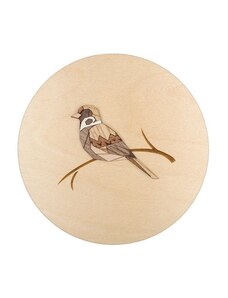 BeWooden Drevená dekorácia Sparrow Wooden Image