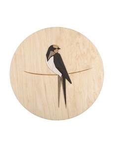 BeWooden Drevená dekorácia Swallow Wooden Image