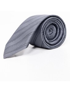 Tudors Klasická vzorovaná sivá kravata s vreckovkou