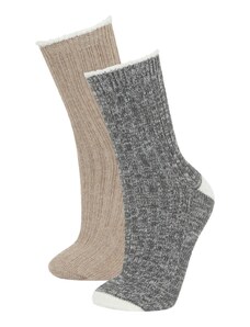 DeFacto Dámske 2-balenie bavlnených dlhých ponožiek