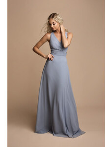 Paris Style Sivo-modré dlhé šaty Iris