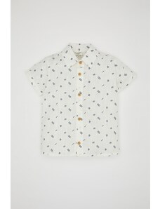 DeFacto Chlapčenská popelínová košeľa s krátkym rukávom B8068a524sm
