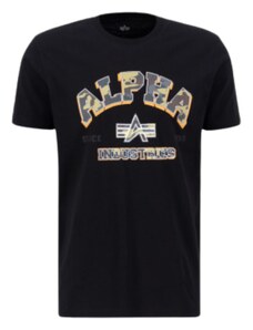 Alpha Industries tričko pánske COLLEGE CAMO T black