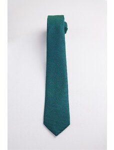 Tudors Klasická vzorovaná zelená kravata s vreckovkou