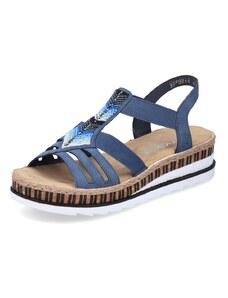 Dámske sandále RIEKER V7909-12 modrá S4