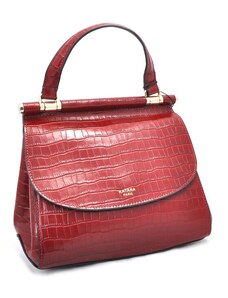 Elegantní kabelka s perforované kůže Anekta K88205 červená