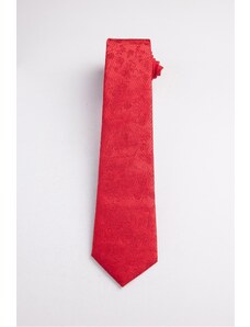 Tudors Klasická vzorovaná červená kravata s vreckovkou
