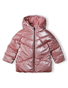 Minoti Dievčenský prešívaný kabát Puffa s kožušinovou podšívkou, Minoti, 16coat 21, ružový