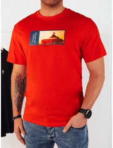 Dstreet Originálne červené tričko s nápisom