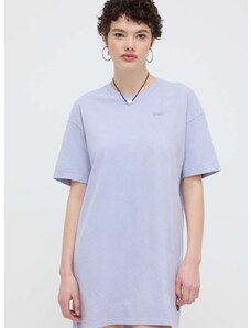 Bavlnené šaty Vans fialová farba, mini, oversize