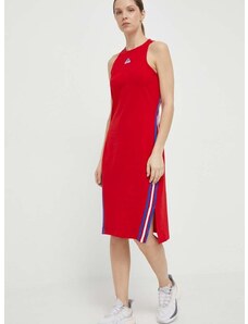 Šaty adidas červená farba, mini, rovný strih, IS8341