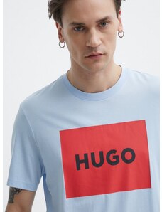 Bavlnené tričko HUGO pánsky,s potlačou,50467952