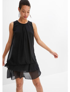 bonprix Šifónové šaty z recyklovaného polyesteru, farba čierna, rozm. 34