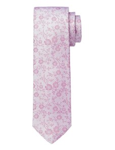 Pánska ružová hodvábna kravata OLYMP slim
