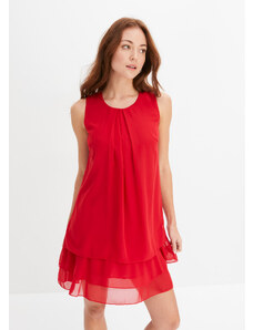 bonprix Šifónové šaty z recyklovaného polyesteru, farba červená