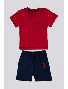 U.S. Polo Assn. Základňa. Set štýlových červených tričiek pre bábätká Polo Assn