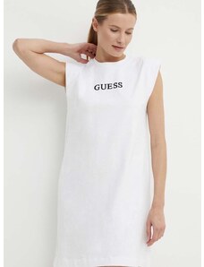 Bavlnené šaty Guess ATHENA biela farba, mini, oversize, V4GK05 KC641